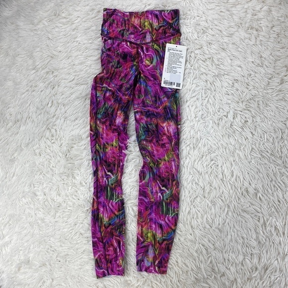 NWT Lululemon Base Pace High-Rise Running Tight 25" Hyper Flow Pink Multi - Picture 1 of 6